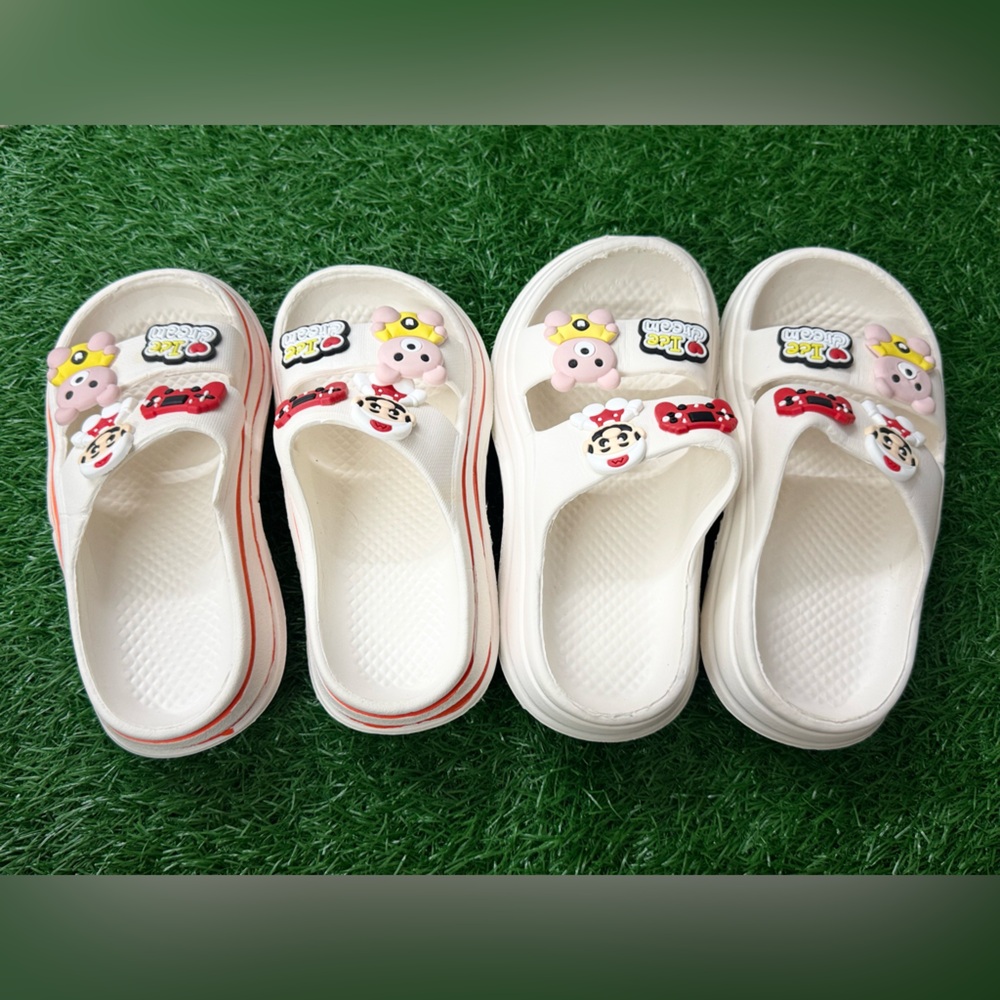Kids‎ White Cartoon Clogs 2 pairs Size 30 & 32 Price is for 2 pairs together